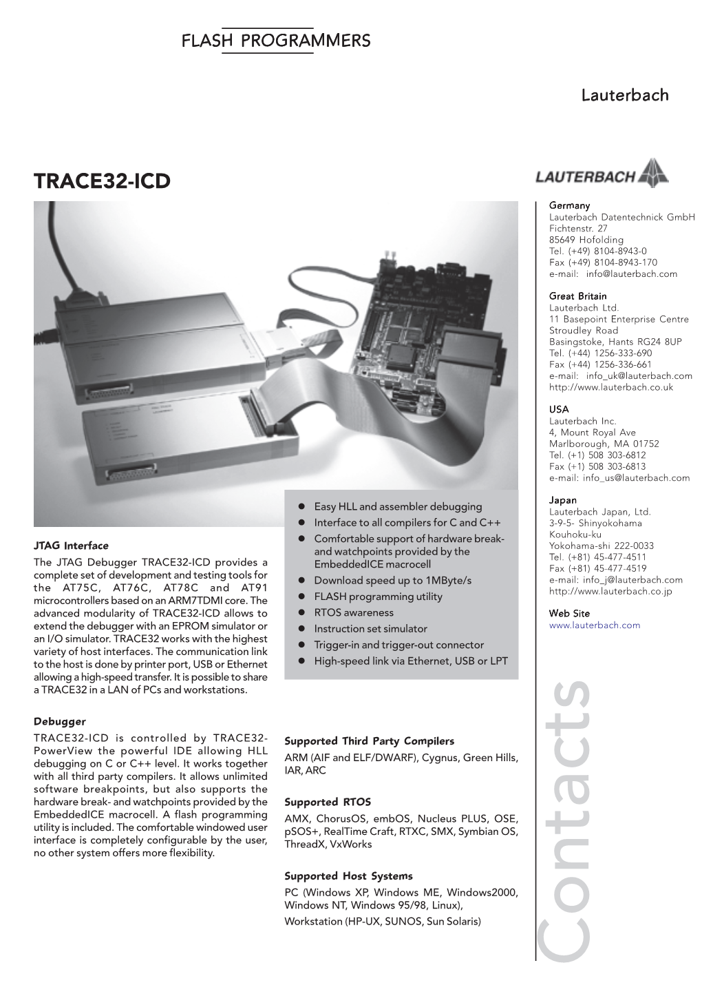 TRACE32-ICD Iscontrolledbytrace32- Debugger a Trace32inlanofpcsandworkstations