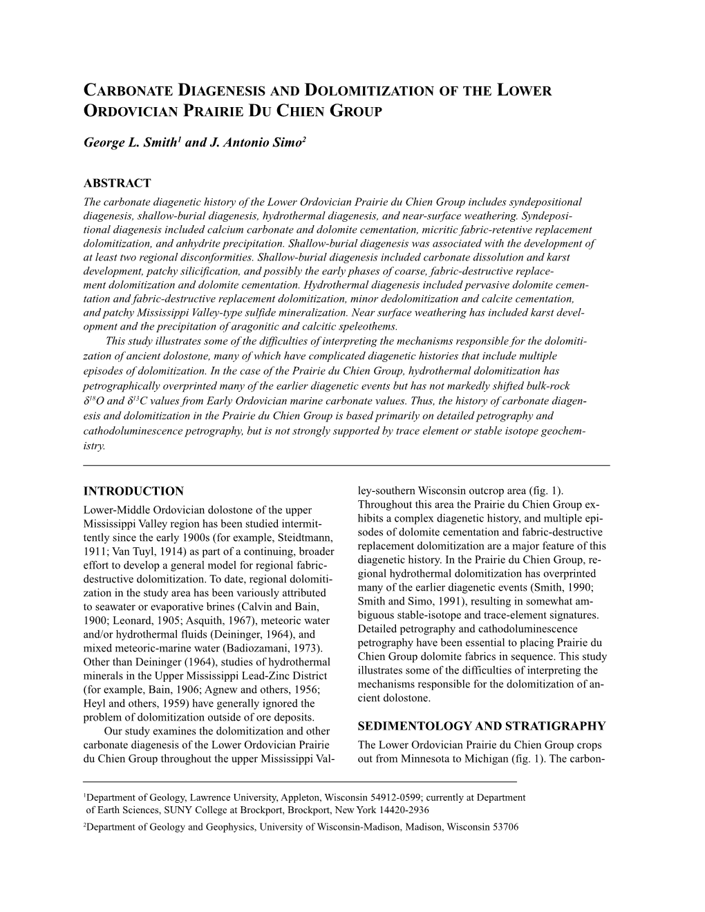 Carbonate Diagenesis and Dolomitization of the Lower Ordovician Prairie Du Chien Group