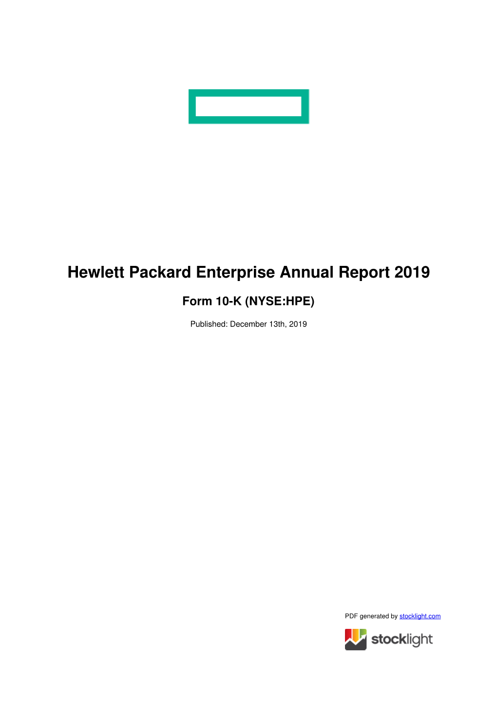 Hewlett Packard Enterprise (HPE)