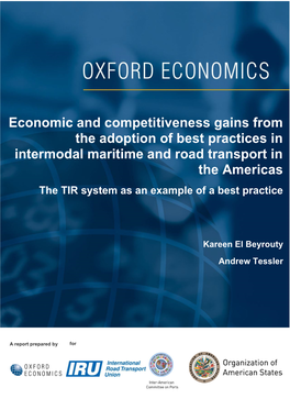 Maritime and Road Transport in the Americas the TIR System As an Example of a Best Practice