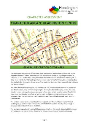 Character Area 9: Headington Centre