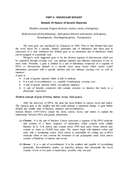 Part Ii - Molecular Biology