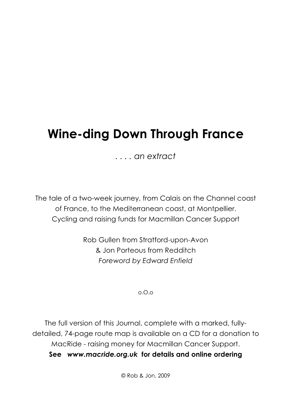 Wine-Ding Down Through France