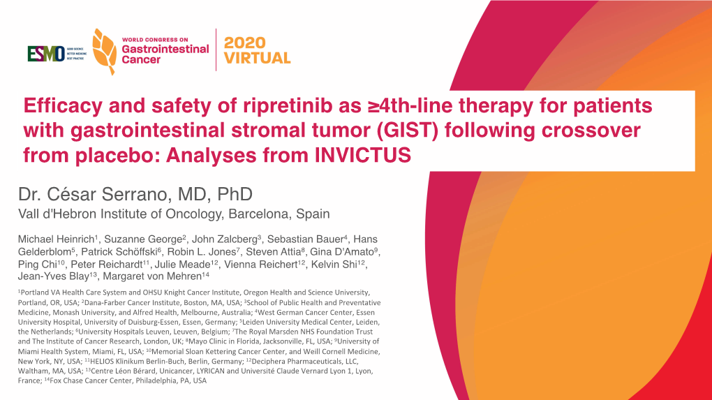 Efficacy and Safety of Ripretinib As ≥4Th-Line Therapy For