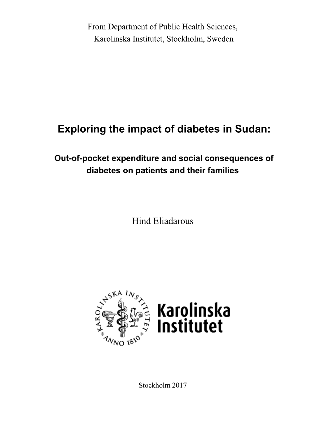 Exploring the Impact of Diabetes in Sudan