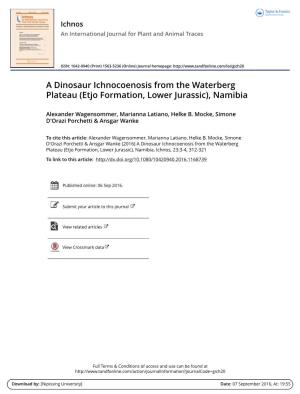 A Dinosaur Ichnocoenosis from the Waterberg Plateau \(Etjo Formation
