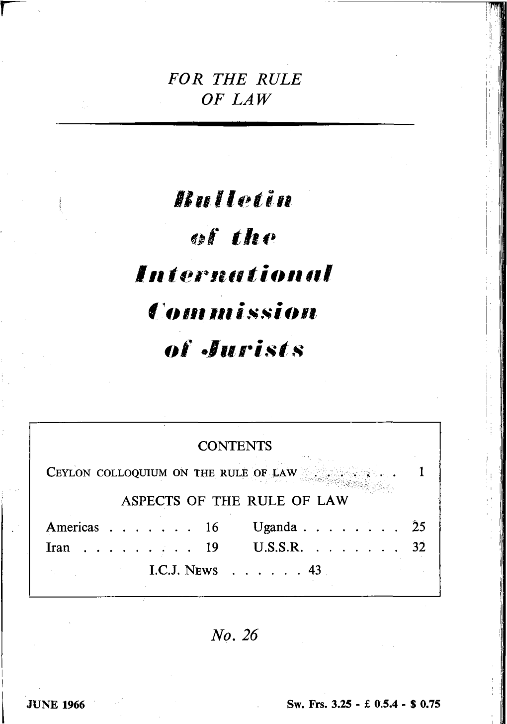 ICJ Bulletin-26-1966-Eng