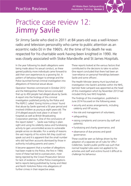 Practice Case Review 12: Jimmy Savile