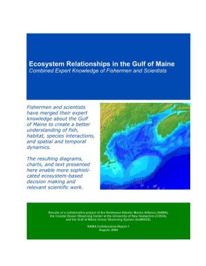 Ecosystem Relationships in the Gulf of Maine - Combined Expert Knowledge of Fishermen and Scientists
