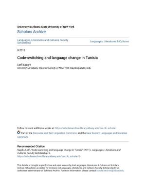 Code-Switching and Language Change in Tunisia