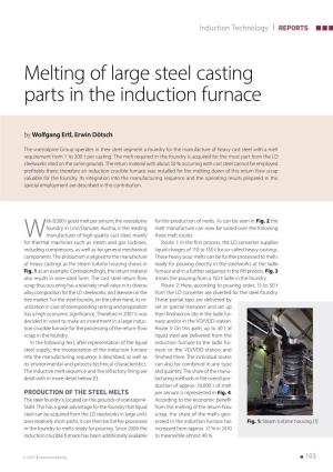Melting of Large Steel Casting Parts in the Induction Furnace