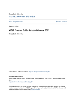 WGLT Program Guide, January-February, 2011