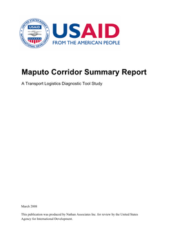 Maputo Corridor Summary Rep[Ort
