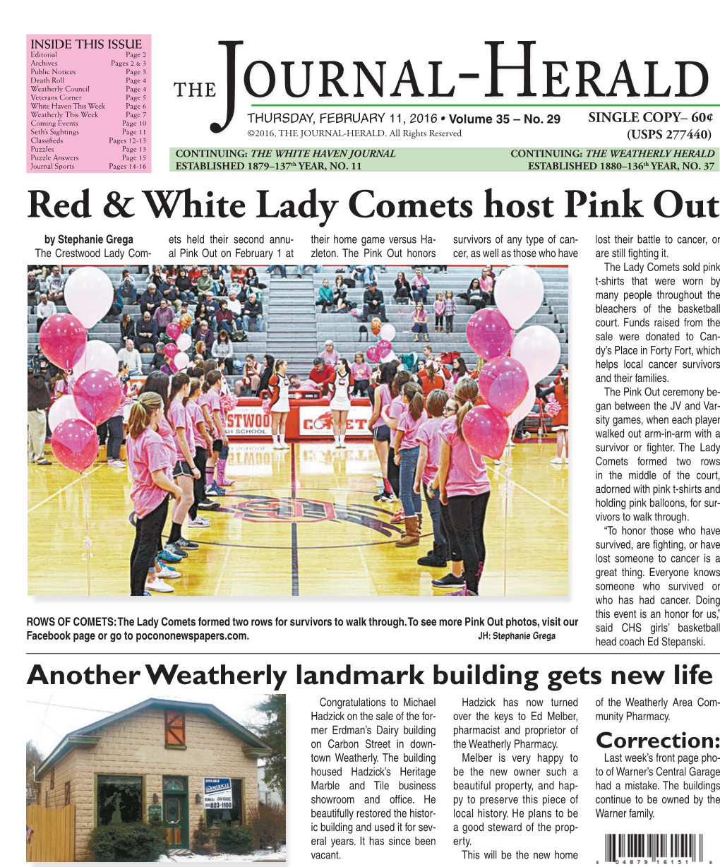 Red & White Lady Comets Host Pink