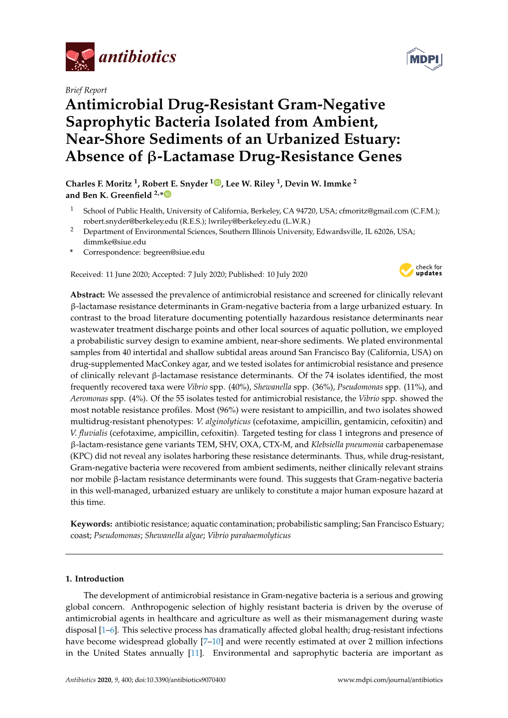 Antimicrobial Drug-Resistant Gram-Negative