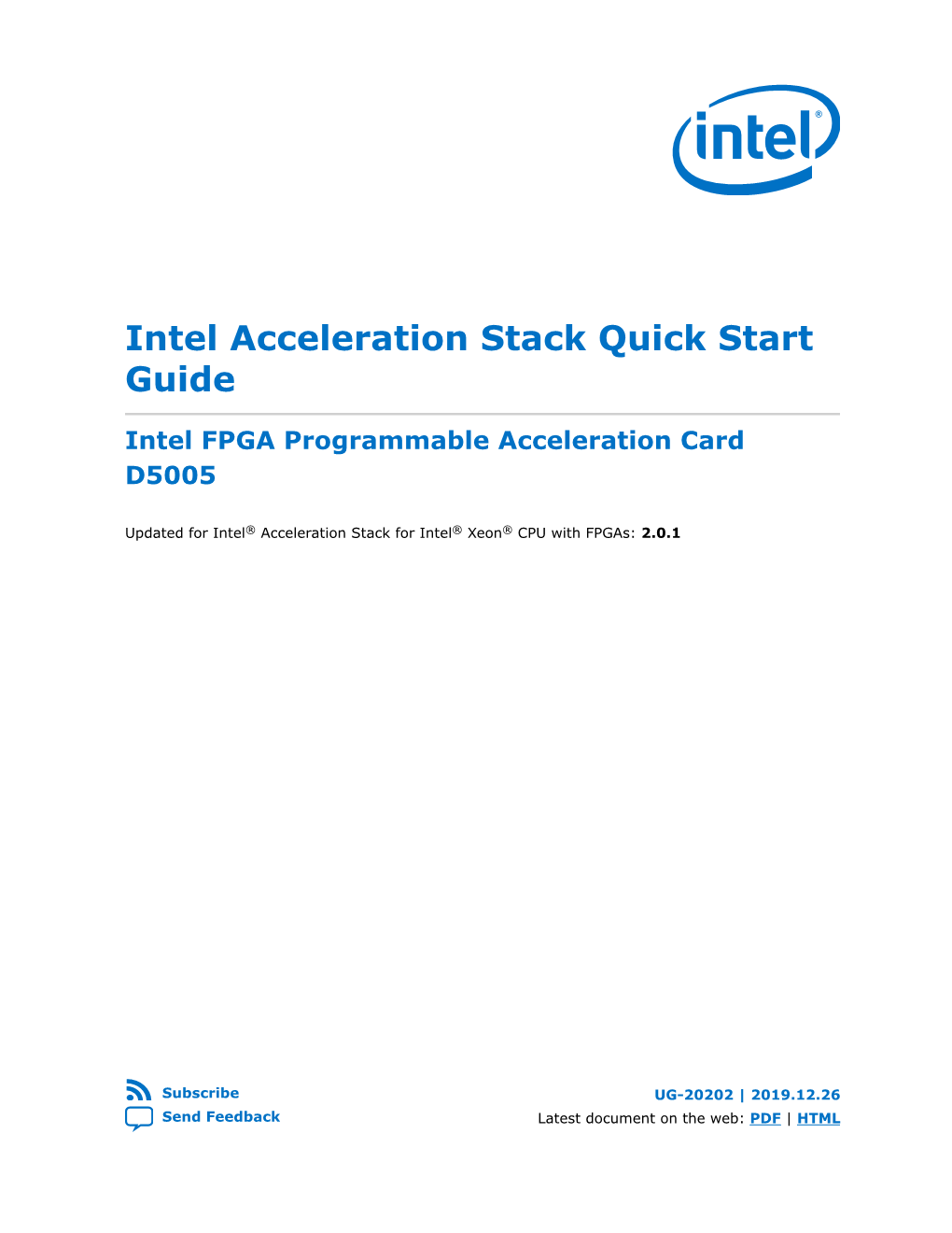 Intel Acceleration Stack Quick Start Guide