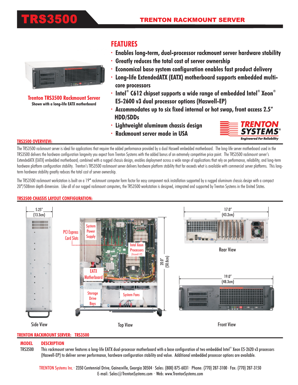 Trs3500 Trenton Rackmo Unt Server