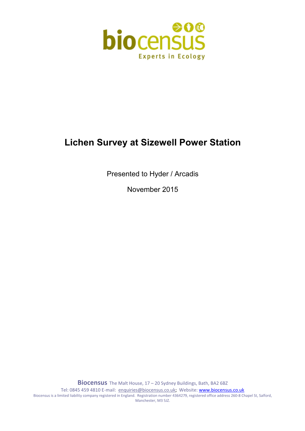 Lichen Survey at Sizewell Power Station