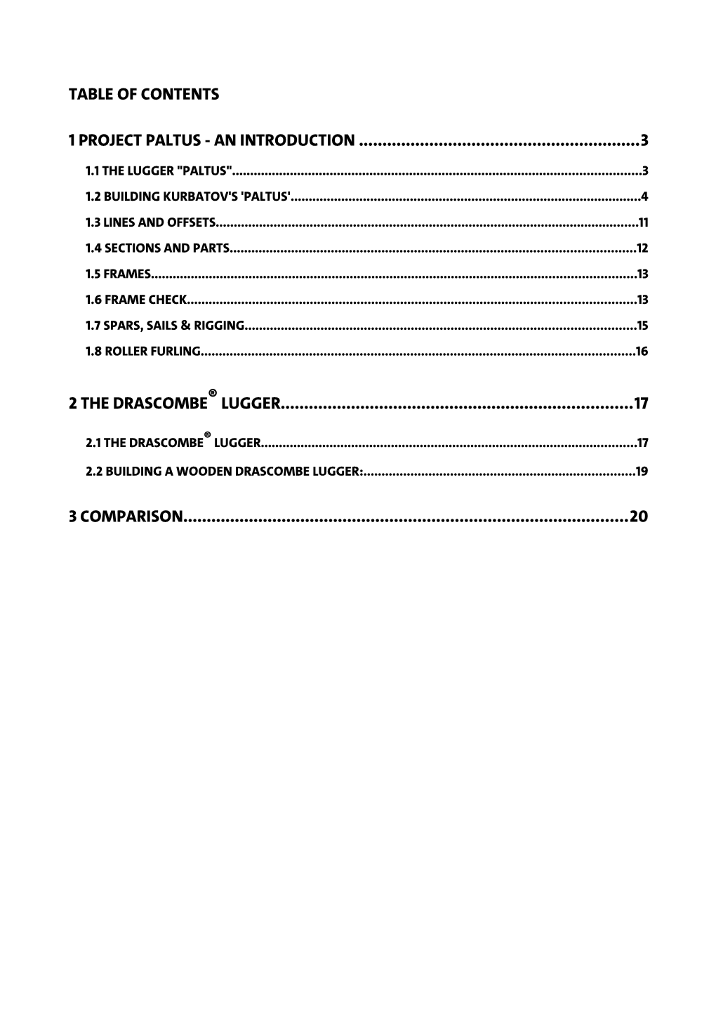 Table of Contents 1 Project Paltus