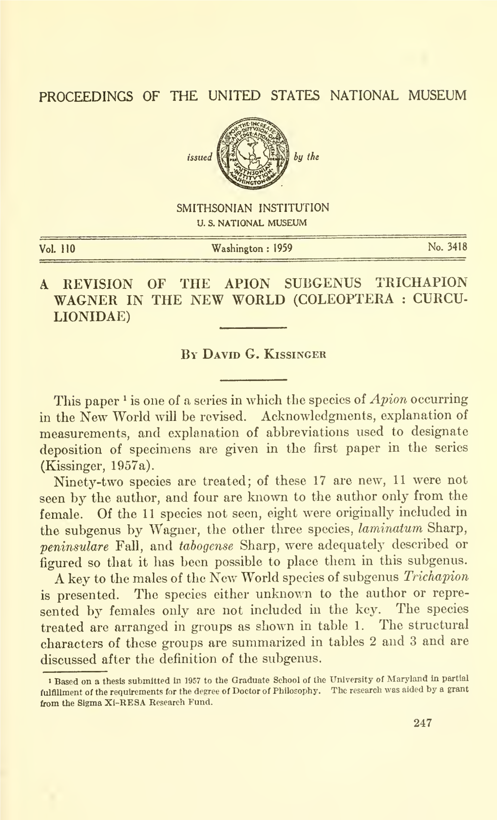 Proceedings of the United States National Museum