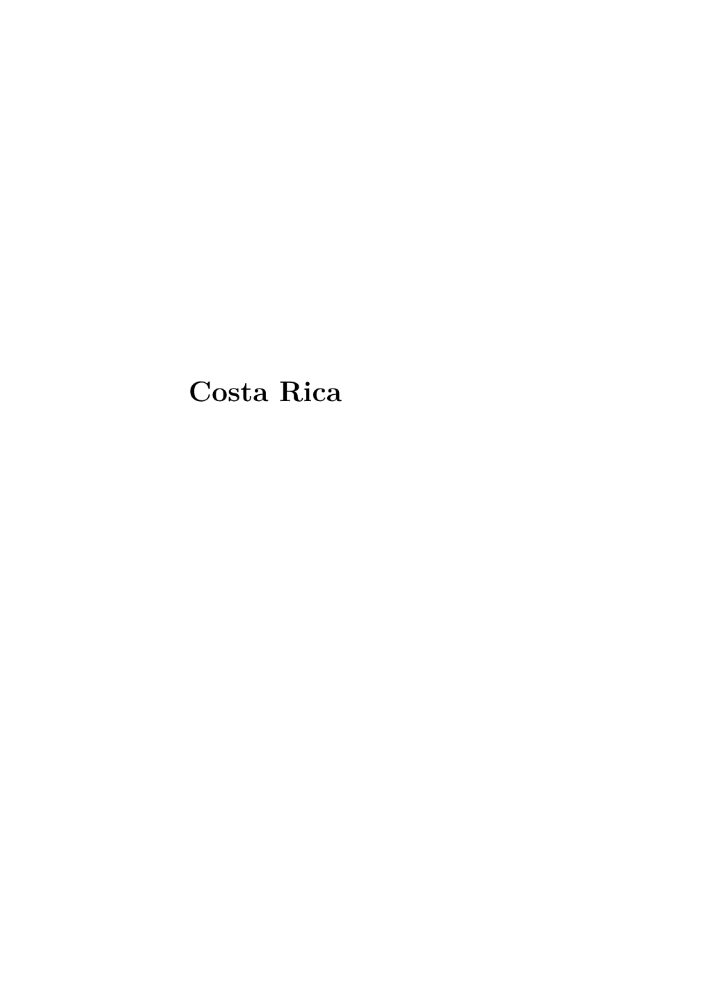 Political Status of Ethnic Groups in Costa Rica