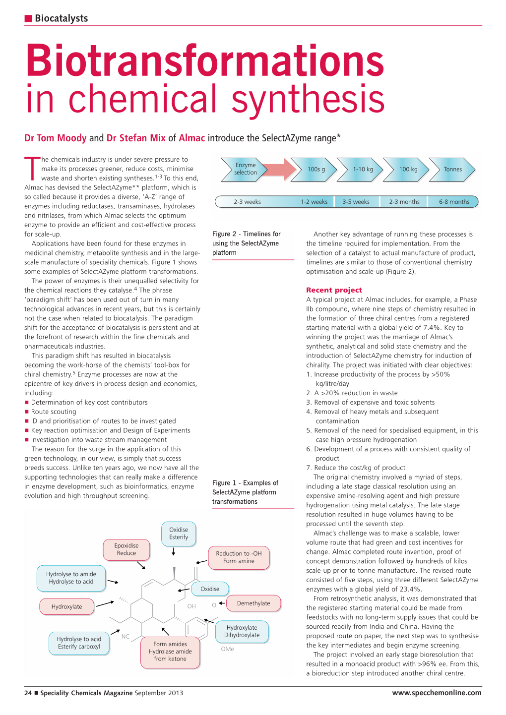 Biotransformations in Chemical Synthesis