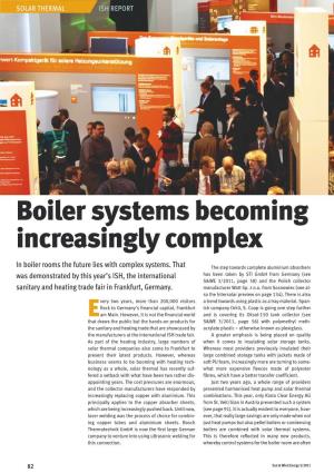 Boiler Systems Becoming Increasingly Complex