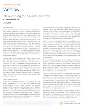 New Zoning for a New Economy E