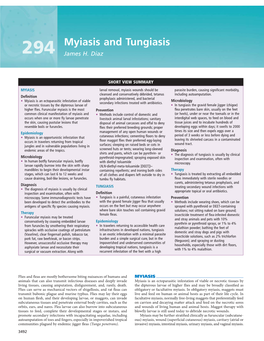 Myiasis and Tungiasis 294 James H