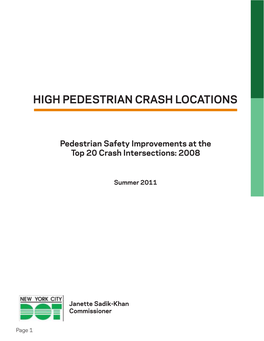High Pedestrian Crash Locations