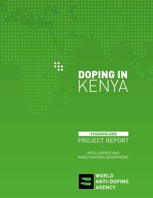 Doping in Kenya | 2016-009 | Project Report 1