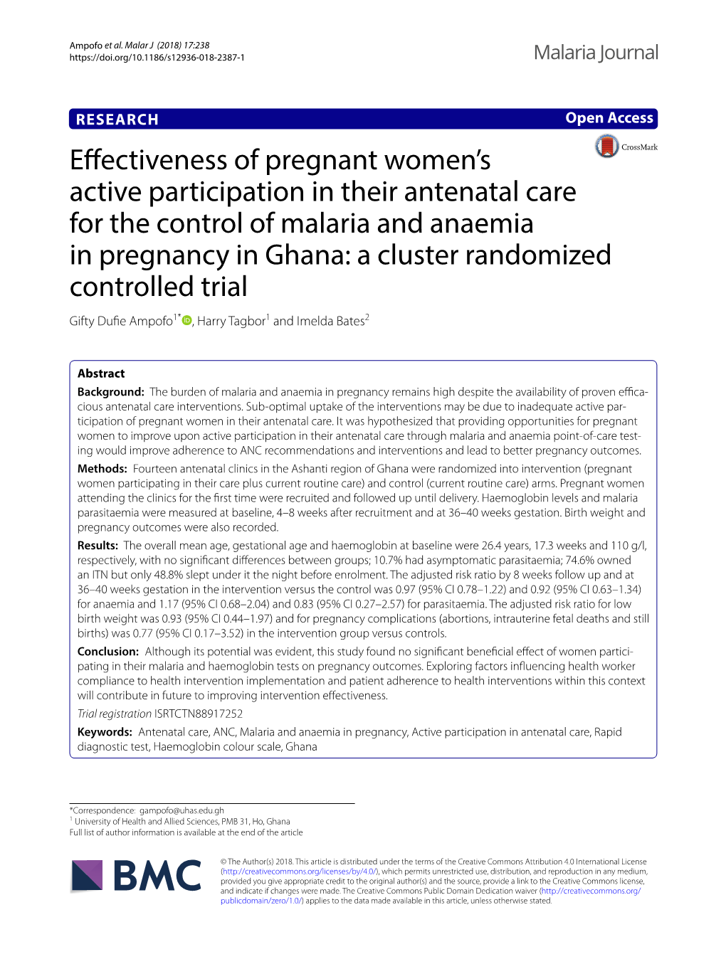 Effectiveness of Pregnant Women's Active Participation in Their