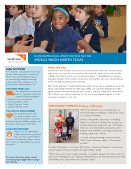 Our Impact in North Texas(PDF)