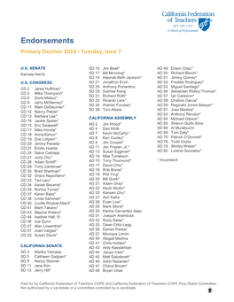 Download the Union's Endorsements