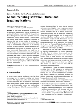 AI and Recruiting Software: Ethical and Legal Implications