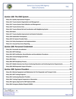 EMS Policies and Procedures