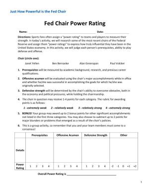 Fed Chair Power Rating