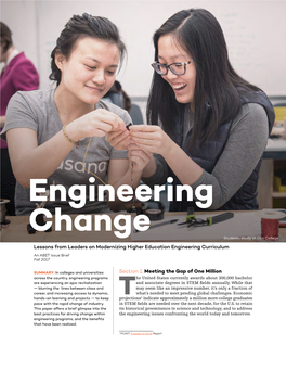 Engineering Change: Lessons from Leaders on Modernizing Higher Education Engineering Curriculum