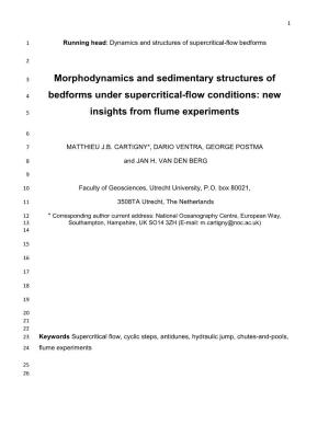Morphodynamics and Sedimentary Structures Of