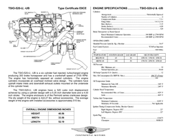 TSIO-520-U, -UB Type Certificate E8CE ENGINE SPECIFICATIONS