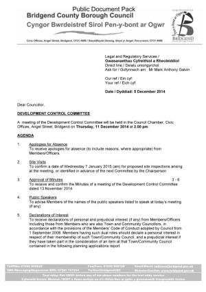 Agenda Document for Development Control Committee, 11/12/2014 14:00