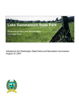 Adopted Lake Sammamish Concept Plan