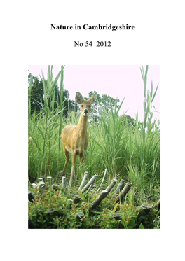 Nature in Cambridgeshire No 54 2012