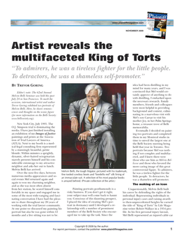 Artist Reveals the Multifaceted King of Torts “To Admirers, He Was a Tireless Fighter for the Little People