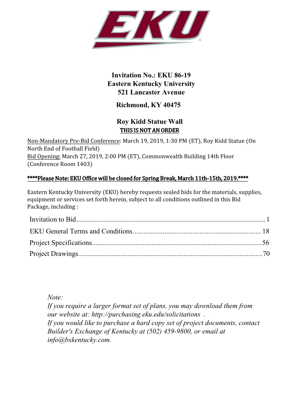 March 27, 2019, 2:00 PM (ET), Commonwealth Building 14Th Floor (Conference Room 1403)