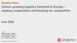 China's Growing Logistics Footprint in Europe