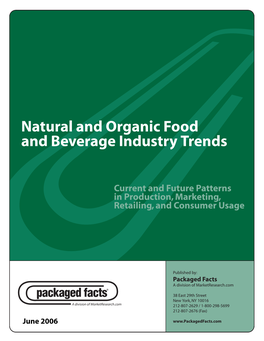 Natural and Organic Food and Beverage Industry Trends