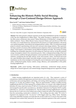 Enhancing the Historic Public Social Housing Through a User-Centered Design-Driven Approach