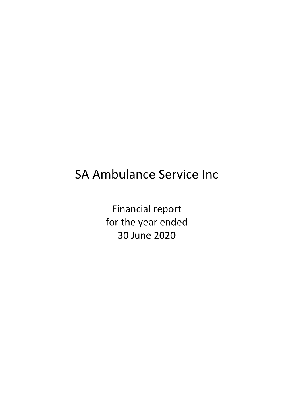 SA Ambulance Service Inc