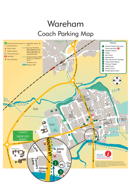 Wareham Forest 3 a 3 /4 Mile Oad Map Key Coach Parking (Long Stay) Walls Walk, (Approx